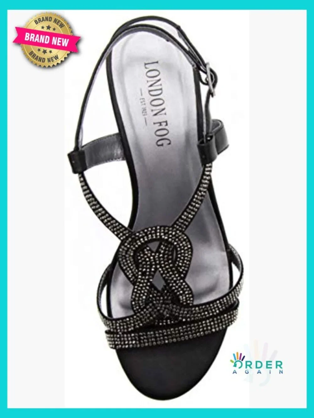 Demi-Wedge Dress Sandals Open Toe Slingback Wedge Heels Rhinestone Glitter